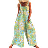 Summer Loose Rompers Women Jumpsuits 2021 Sexy Sleeveless Vintage Printed Tanks Playsuits  OL Office Overalls