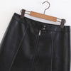 High Waist PU Leather Overskirt for Women