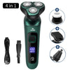 Green Smart Electric Shaver with LCD Digital Display