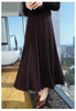 Women's 100% Mink Cashmere High-Waisted Pleated Skirt