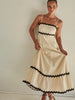 Wave Striped Patchwork Maxi Dress