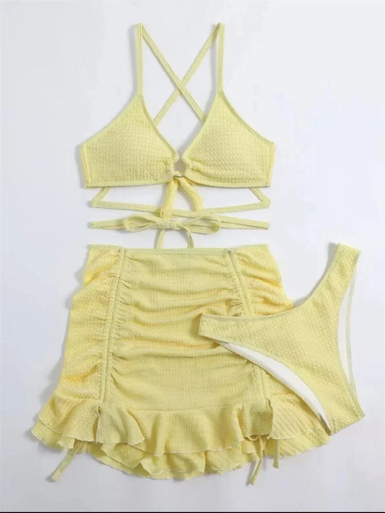 Yellow Criss Cross Bikini