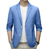 Two-button Men Elegant Lapel Business Blazer