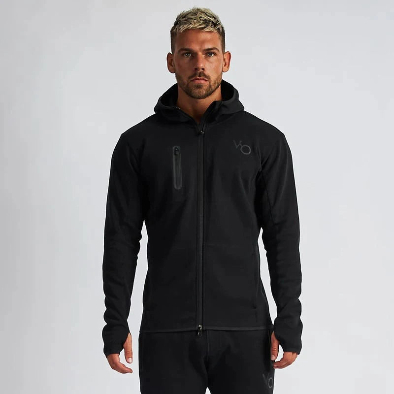 MECBEAR Men's Full-Zip Letter Tracksuit