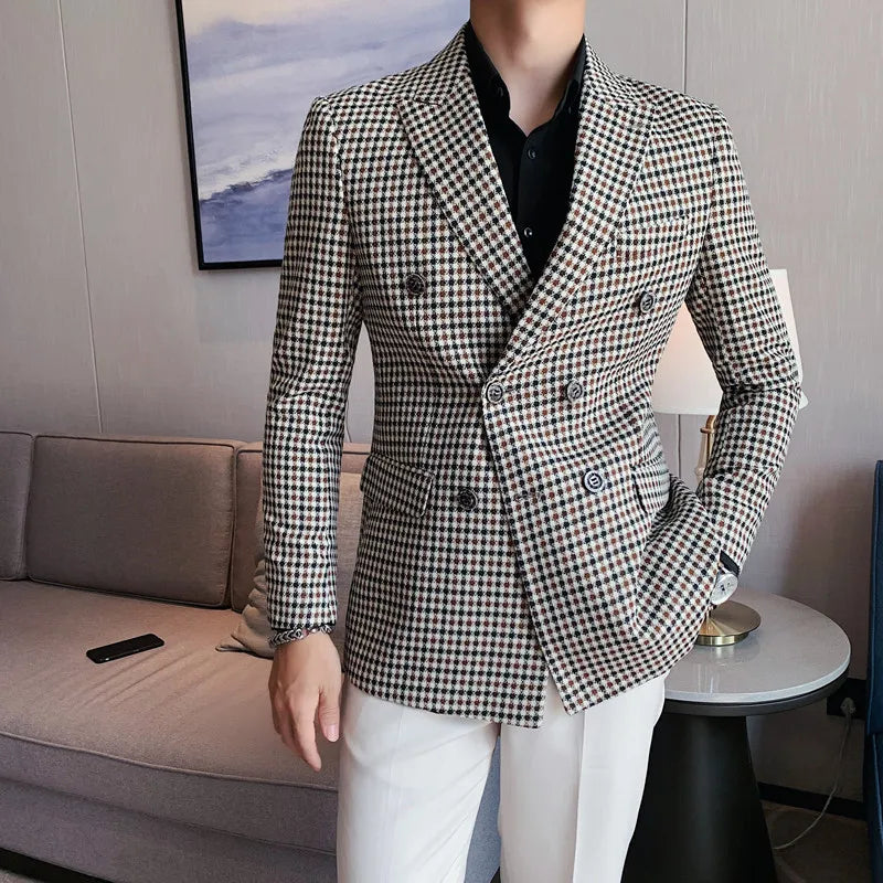 Slim Fit Houndstooth Blazer