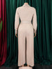 Wmstar Jumpsuit Women's Clothing Office Lady Button Fashion Maxi Rompers New in Fall Clothes Wholesale Dropshipping with Belt