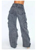 Y2K Multi-Pocket Loose Wide-Leg Jeans