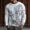 Casual Print Long Sleeve Round T-shirt
