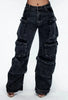 Y2K Multi-Pocket Loose Wide-Leg Jeans