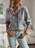 Women's Ruffled Standing Collar Long Sleeved Shirt Lace Collar Temperament Commuting Tops Fashion Women's Shirts for Women