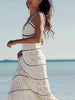 Women’s Crochet Wool Halter Long Dress