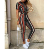 New Summer Jumpsuit Women Elegant Casual Lapel Buckle Printed Female Jumpsuit Woman Trousers Playsuit Overalls Bodysuit Romper