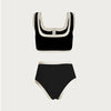 Woman Swimwear 2024 High Waist Bikinis Shorts Women's Swimsuit Luxury Ribbed Two-piece Bathing Suits Summer Bikini Set Swim Suit