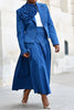 Denim Blue Designer Women Dress Suits 2 Pieces 
Modern Blazer & Skirt A Line Customized Wedding Guest Dress Evening Outfit