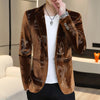 Men's Gold Velvet Blazer