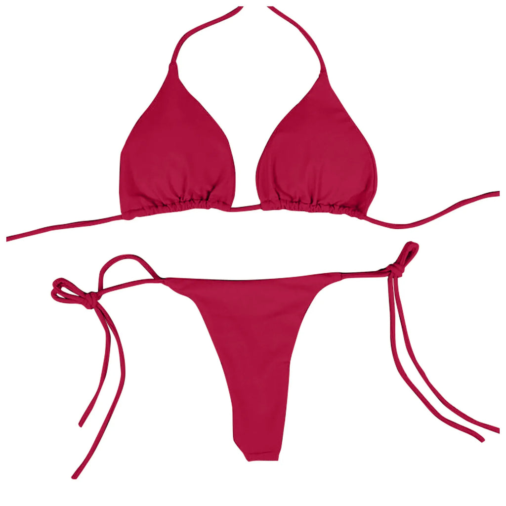 Sexy Bikinis Set Summer Brazilian Swimsuit Women Bra Thong Two Pieces Swimwear Beachwear Bathing Suit Beachwear Swimsuit Women