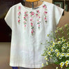ZANZEA Women Summer Embroidery Floral Blouse Short Sleeve Shirt Elegant O Neck Work Blusas Causal Holiday Tops Tunic Mujer Femme