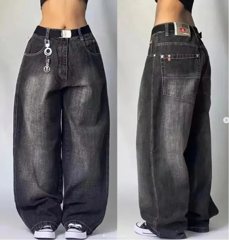 American Retro Y2K Street Embroidery Jeans