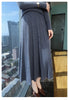 Women's 100% Mink Cashmere High-Waisted Pleated Skirt