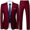Men's Modern Slim Fit Two-Piece Suit