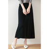 Elegant High-Waisted Pure Wool Midi Skirt