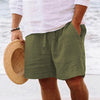 Men's summer cotton shorts (with drawstring elastic)