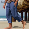 Men;s Elegant Fashion Buckle Cuff Linen Pants