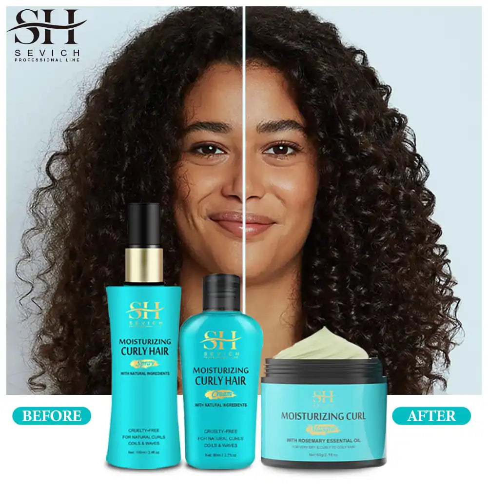 3pcs/Set Curly (Moisture Cream, Mousse Curl Enhancer Hair Mask