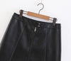 High Waist PU Leather Overskirt for Women