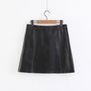High Waist PU Leather Overskirt for Women