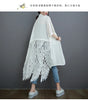 Tannt Women Shirt Asymmetry Lace Patchwork Long Oversize Blouse Tops Irregular Hollow Out Black White Shirt Women 2024 New