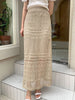 Women's Crochet Knit Semi-Sheer Midi Skirt