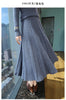 Women's 100% Mink Cashmere High-Waisted Pleated Skirt