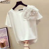 ZANZEA Elegant Women Summer Floral Blouse Femme Short Sleeve Party Tops Tunic Fashion Work Shirt Casual O Neck Loose Busas Mujer