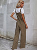 Women Straps Jumpsuit Summer Solid Color Wide Leg Pants Bib Overalls With Pocket Casual Loose Sleeveless Famale Jumpsuits Sales