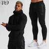 MECBEAR Men's Full-Zip Letter Tracksuit