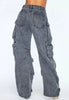 Y2K Multi-Pocket Loose Wide-Leg Jeans