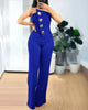 Asymmetrical Bandeau Strapless Jumpsuit