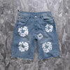Kapok Denim Embroidered Jeans Shorts