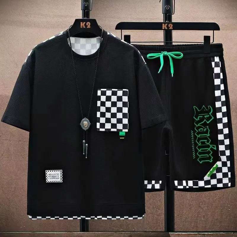 Men's Summer Hip Hop Tracksuit: Fresh Prints, Cool Comfort