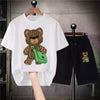 2 Piece Set Men Cotton Bear Short Sleeve Fit