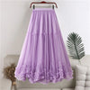 Women's A-Line Layered Tulle Midi Skirt