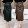 Winter Women’s High Waist Midi Skirt
