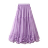 Women's A-Line Layered Tulle Midi Skirt