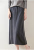Elegant High-Waisted Pure Wool Midi Skirt