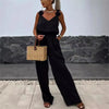 Spring Summer Sexy Suspender Jumpsuit For Women'S Fashion Waist Relaxed Sleeveless Vacation Female Elegant Jumpsuit Pants 2024