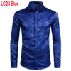 Men's Floral Black Dress Shirts 2023 Stylish New Long Sleeve Steampunk Shirt Men Party Club Bar Social Shirt Male Chemise Homme