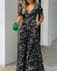 Sexy Deep V-neck Wide Leg Jumpsuit