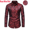 Men's Floral Black Dress Shirts 2023 Stylish New Long Sleeve Steampunk Shirt Men Party Club Bar Social Shirt Male Chemise Homme