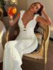 Woven Ruched Maxi Dress